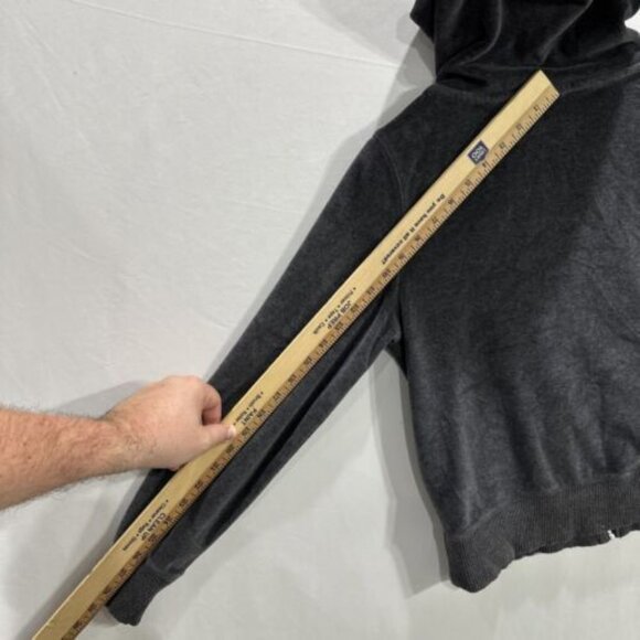 MICHAEL KORS Sweatshirt Womens Med. Velour Track Jacket Full Zip High Neck Gray - Picture 7 of 7